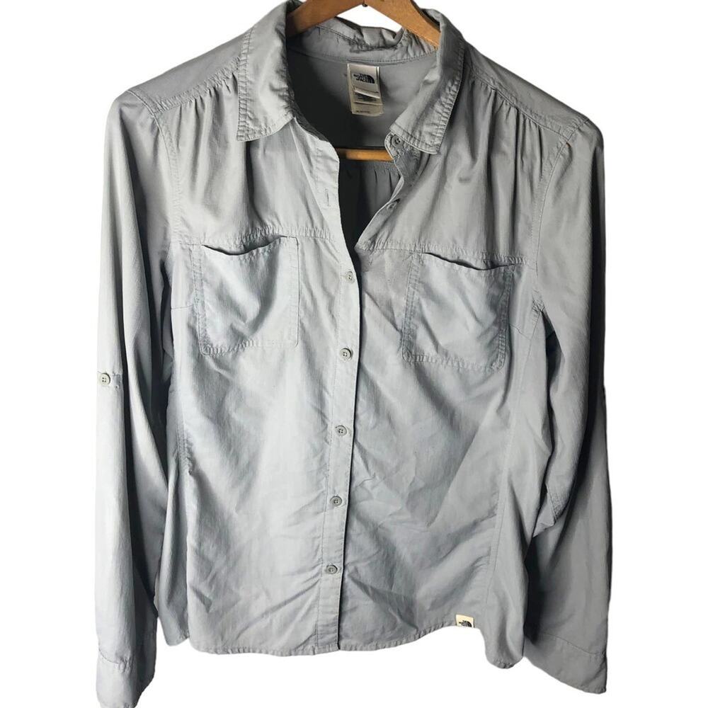 THE North Face Nylon Button down Women's XL Light Gray